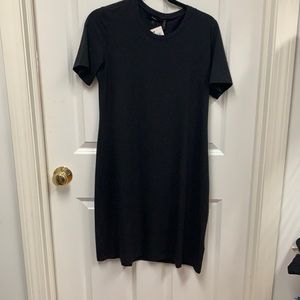 Theory NWT black T shirt dress sz L